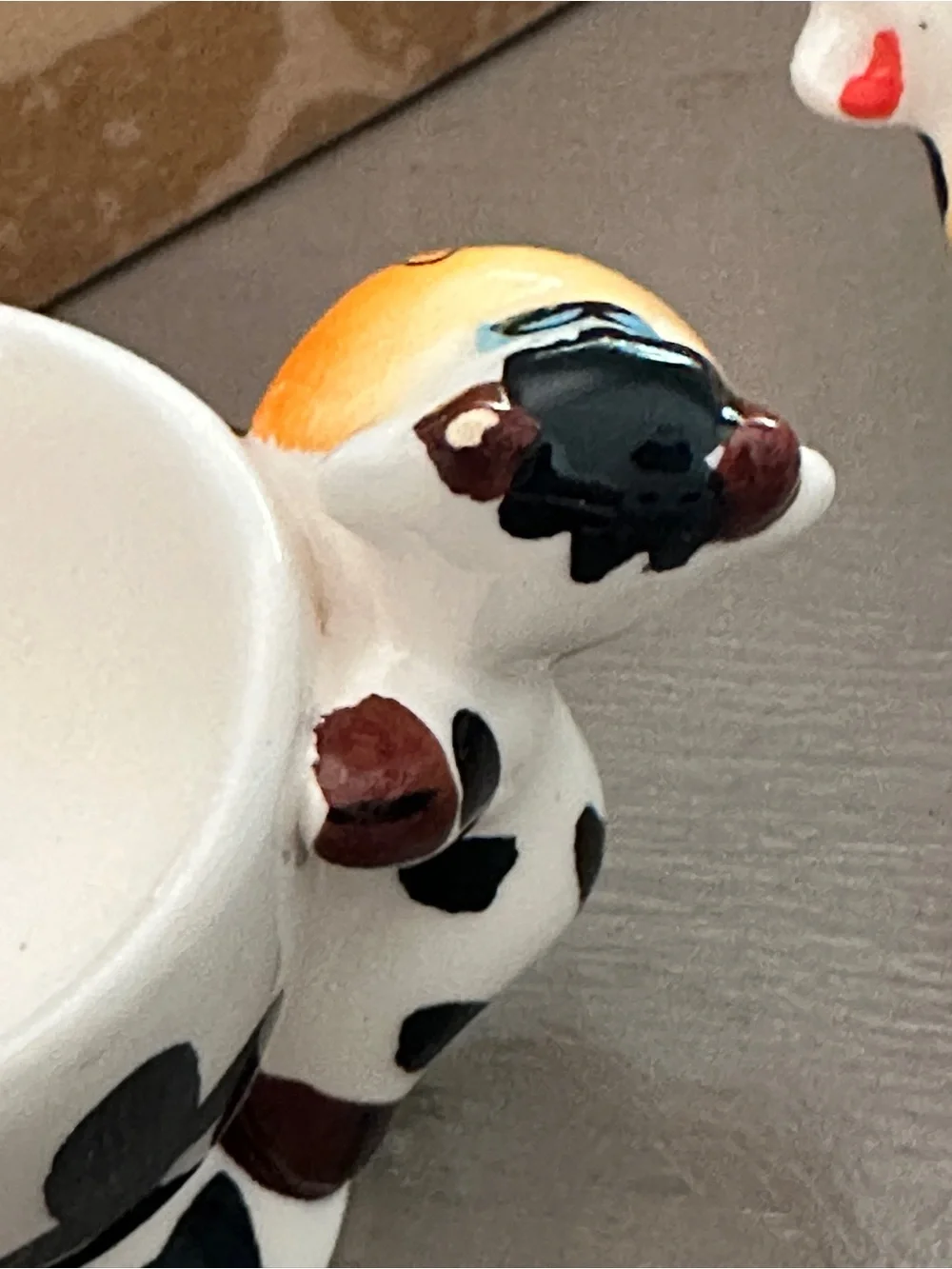 Vintage Dupree Ceramic Cow Egg Cups Set of 4 Farmhouse Kitchen Decor